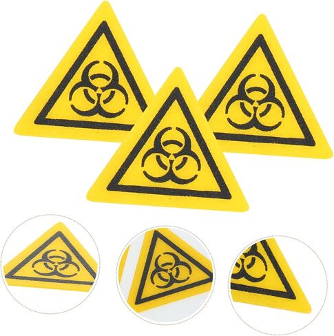 Cabilock 5pcs Warning Decals for Laboratory Safety Strong Adhesive Marking Stickers Printing Caution Signs for Equipment Use in Saudi Arabia