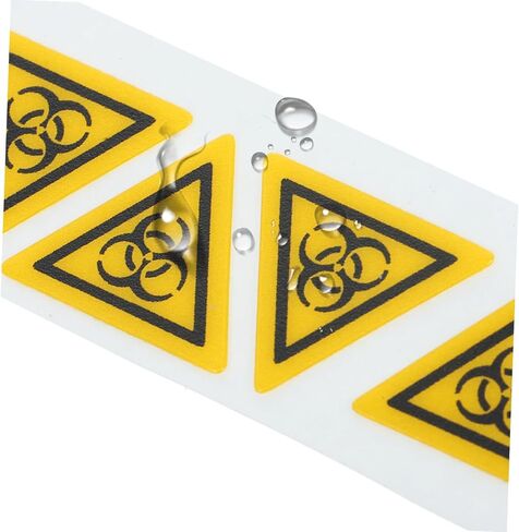 Cabilock 5pcs Warning Decals for Laboratory Safety Strong Adhesive Marking Stickers Printing Caution Signs for Equipment Use in Saudi Arabia