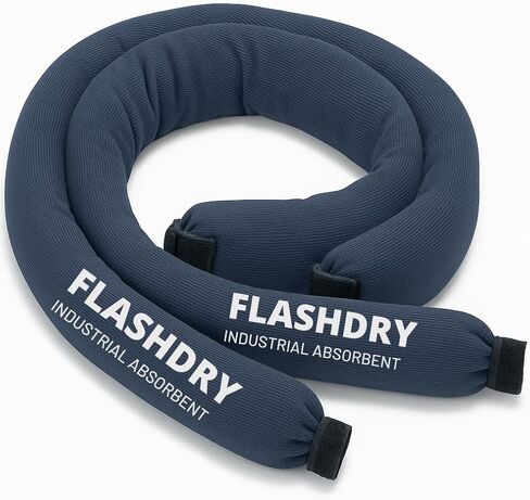 FlashDry Absorbent Socks with Coir 5 Ft – Heavy-Duty Spill Containment & Leak Control for Hydrocarbons and Machine Fluids – Customizable with Velcro Ends, Reusable for Industrial & Home Use in Saudi Arabia