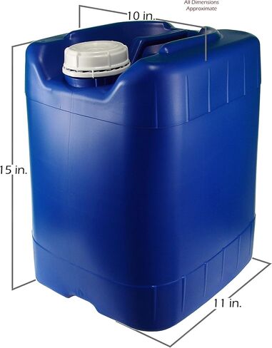 API Kirk Containers 5 Gallon Samson Stackers ، Blue ، 4 Pack (20 Gallons) ، مجموعة تخزين مياه الطوارئ - جديدة! - ينظف! - محاصر! - مجموعة تتضمن حنفية واحدة وجع غطاء in Kuwait