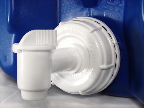 API Kirk Containers 5 Gallon Samson Stackers ، Blue ، 4 Pack (20 Gallons) ، مجموعة تخزين مياه الطوارئ - جديدة! - ينظف! - محاصر! - مجموعة تتضمن حنفية واحدة وجع غطاء in Kuwait