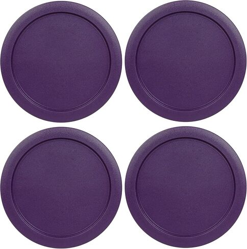 Replacement Lids for Pyrex 4-Cup Glass Food Storage Container Bowls, 6-Inch Plastic Round Lids Covers fits Pyrex 7201-PC, Airtight & Leakproof (4-Pack, Purple) in Kuwait