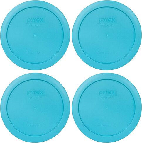 Pyrex 7201-PC 4-Cup Surf Blue Plastic Food Storage Lid, Made in USA - 4 Pack in Saudi Arabia