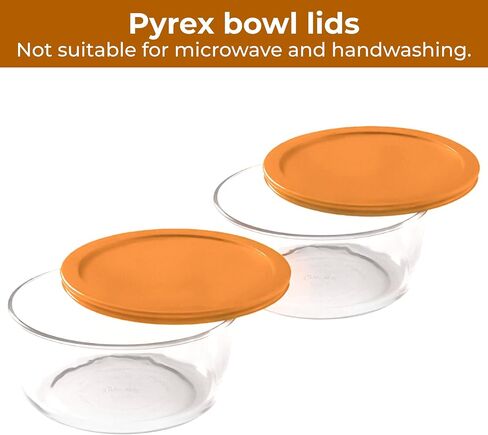 Wood Grip - Lids for Pyrex and Anchor Round Glass Containers - Lids for Pyrex Glass Containers - Replacement Lids (Blue, 2 Cups, 4 Pack) in Saudi Arabia