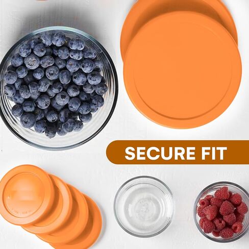 Wood Grip - Lids for Pyrex and Anchor Round Glass Containers - Lids for Pyrex Glass Containers - Replacement Lids (Blue, 2 Cups, 4 Pack) in Saudi Arabia
