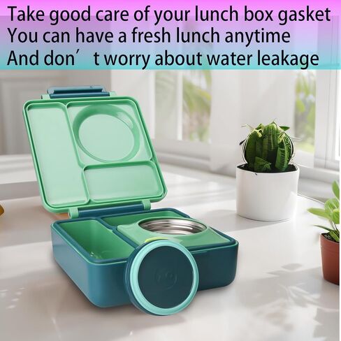 6 PCS استبدال غطاء الغطاء المطاطي لـ Omie Omiebox Bento Lunch Box ， حشية المطاط لـ Omie Omiebox Bento Box ، مطاط سيليكون آمن بنسبة 100 ٪ (3 ألوان in Kuwait
