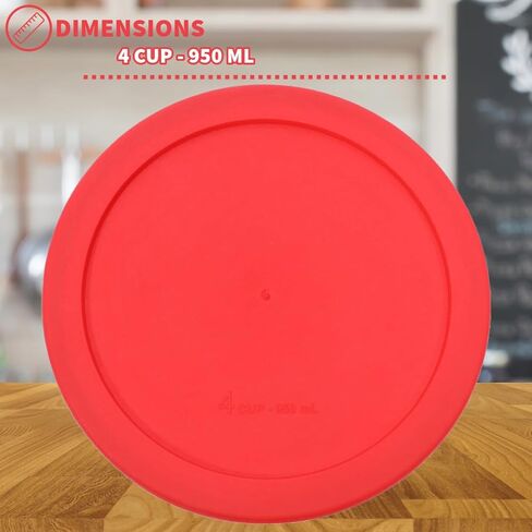 أغطية حاوية تخزين الطعام Cibi (2 كوب ، أزرق - 6pk) للحاويات الزجاجية الدائرية للبيريكس والمرساة ، غسالة الصحون وأغطية الاستبدال الآمنة للميكروويف in Kuwait