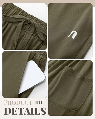 Neer 3 Pack Women's Capri Pants, Cotton Wide Leg Basic Sweatpants Lounge Loose Fit Casual Drawstring Yoga Capris with Pockets(Black, Mocha, Dark Gray,XX-Large) in Kuwait