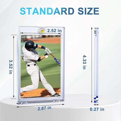 180pt Magnetic Card Holders, 15ct One Card Touch Holder for Trading Cards, Baseball Card Protectors Hard Plastic, Magnetic Thick Card Display Case for Sports Cards, Game Cards in Kuwait