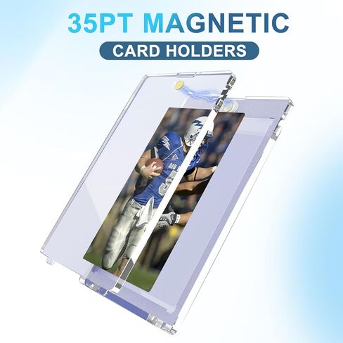 180pt Magnetic Card Holders, 15ct One Card Touch Holder for Trading Cards, Baseball Card Protectors Hard Plastic, Magnetic Thick Card Display Case for Sports Cards, Game Cards in Kuwait