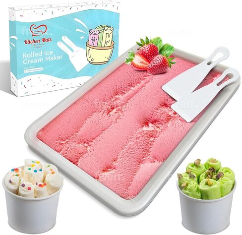 Extra Large Rolled Ice Cream Maker (14"x10") - Make Instant IceCream w/the Family - Manual Roll Your Own IceCream - Roll Ice Cream Tray in Saudi Arabia