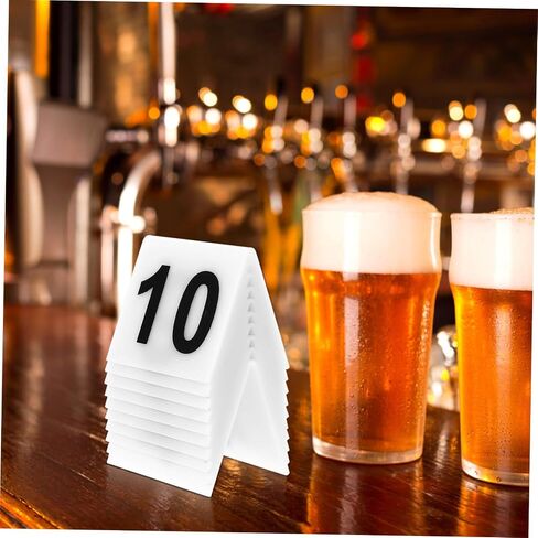 Amosfun 20pcs Acrylic Shaped Evidence Markers Double-Sided Table Number Signs for Restaurant and Event Use Identification Tents in Saudi Arabia