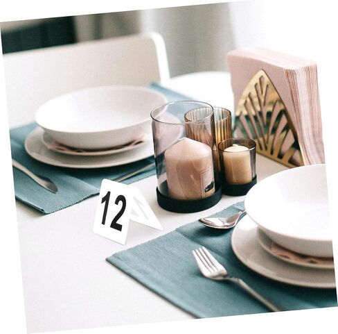 Amosfun 20pcs Acrylic Shaped Evidence Markers Double-Sided Table Number Signs for Restaurant and Event Use Identification Tents in Saudi Arabia