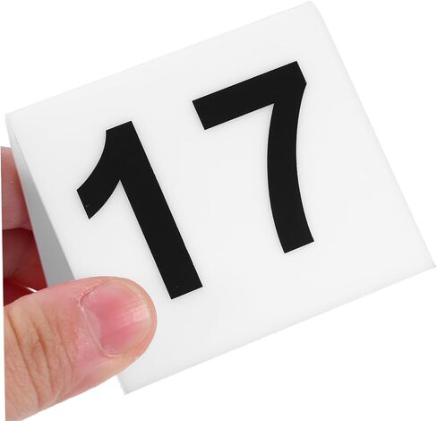 Amosfun 20pcs Acrylic Shaped Evidence Markers Double-Sided Table Number Signs for Restaurant and Event Use Identification Tents in Saudi Arabia