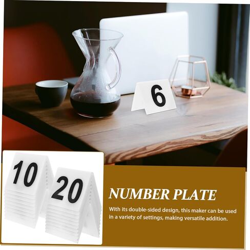 Amosfun 20pcs Acrylic Shaped Evidence Markers Double-Sided Table Number Signs for Restaurant and Event Use Identification Tents in Saudi Arabia