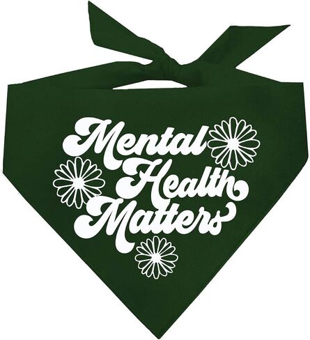 Mental Health Matters Dog Bandana (Green, OS 805) in Kuwait