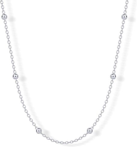 PAVOI 14K Gold Plated Small Bead Ball Chain Necklace for Women - Adjustable Dainty Gold Beaded Necklace - Trendy Choker Chain Layering Jewelry in Saudi Arabia