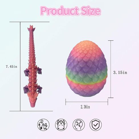 5pcs بيضة صغيرة ثلاثية الأبعاد مع التنين في الداخل مع ألوان قوس قزح مضيئة مجموعة الغموض المفصلية الكريستال التنين البيض ديكور المكتب المنزلي ألعاب مكتب تنفيذي in Saudi Arabia