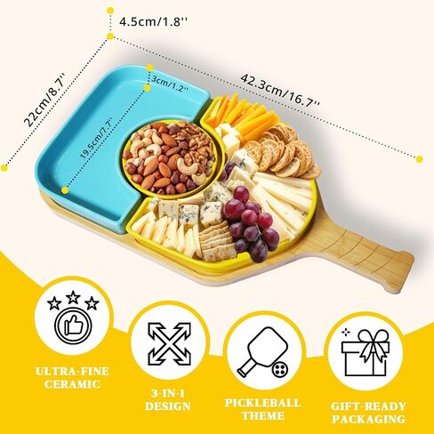 مجموعة صينية لقطات المخلل ، صينية تقديم للسيراميك مع لوحة تقطيع charcuterie ، هدية فريدة من نوعها لمحبي المخلل in Saudi Arabia