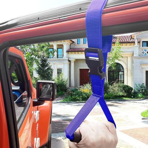 Automotive Adjustable Standing Aid Safety Handle Vehicle Support Grip Handle Disability Help Car Hand Hook- 2 pcs (Black) in Saudi Arabia