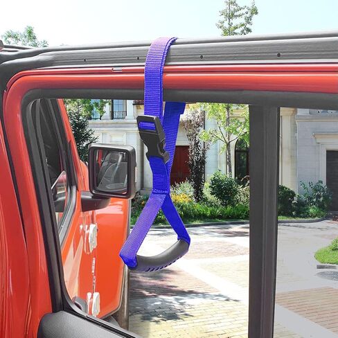 Automotive Adjustable Standing Aid Safety Handle Vehicle Support Grip Handle Disability Help Car Hand Hook- 2 pcs (Black) in Saudi Arabia
