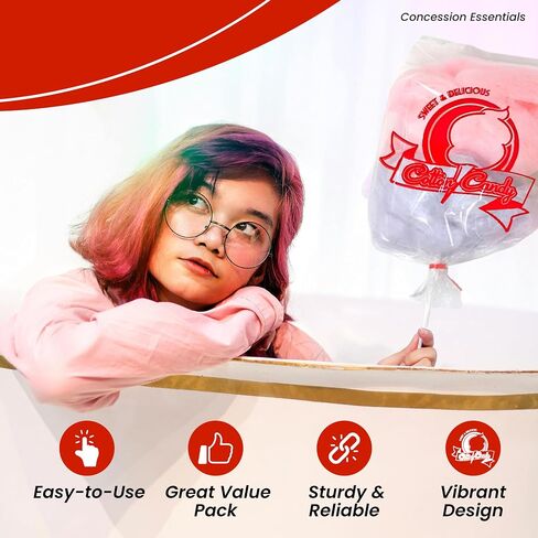 استيعاب الامتياز الأساسيات القطن أكياس الحلوى-300CT أكياس حلوى القطن مع روابط تويست ، ارتفاع 0.5 "، 18" عرض ، 12 "طول (حزمة 300) in Kuwait