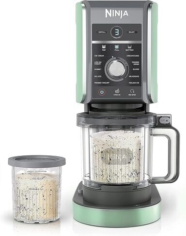 Ninja NC501 CREAMi Deluxe 11-in-1 Ice Cream & Frozen Treat Maker with 2 XL Family Size Pint Containers, Lavender (Renewed) in Saudi Arabia