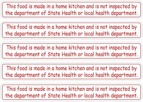 Home Kitchen Food Safety Labels Food is Made in a Home Kitchen Stickers, 100 PCS, Not Health Department Inspected Disclaimer Stickers (Grey) in Kuwait