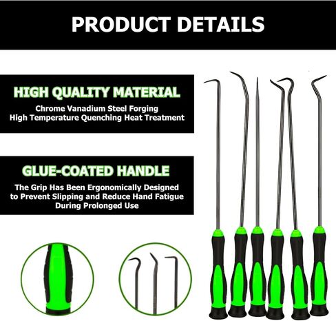 ALWORKKIT 10-Piece Precision Pick & Hook Set, Car Auto Oil Seal O-Ring Seal Gasket Pick Mini Precision Hooks Professional Puller Remover Mechanic Tool in Saudi Arabia
