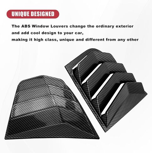 Sporacingrts Side Window Louvers Scoop Cover Sunshade Cover for 2018-2022 Kia Stinger GT Line GT1 GT2 3D ABS Plastic Ventilation Deflector Easy Installation Heat Reduction Accessories in Saudi Arabia