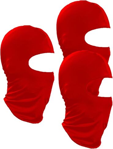 3 Pieces Balaclava Face Mask Outdoor Cycling Headgear Motorcycle Face Masks for Men and Women (Orange) in Saudi Arabia