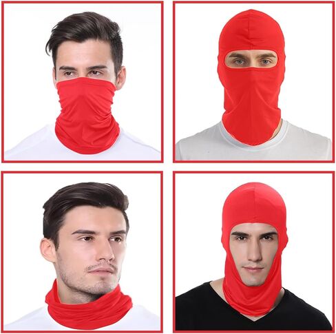 3 Pieces Balaclava Face Mask Outdoor Cycling Headgear Motorcycle Face Masks for Men and Women (Orange) in Saudi Arabia