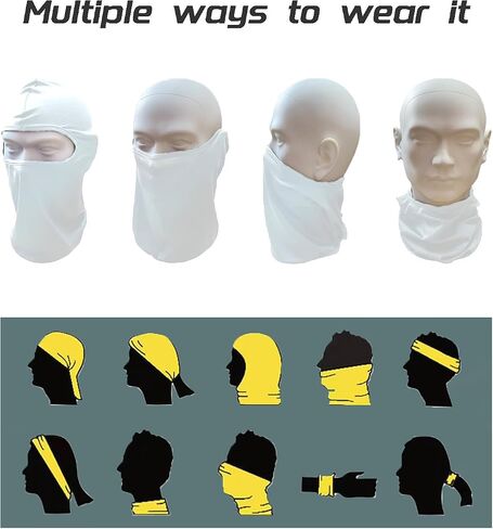 3 Pieces Balaclava Face Mask Outdoor Cycling Headgear Motorcycle Face Masks for Men and Women (Orange) in Saudi Arabia