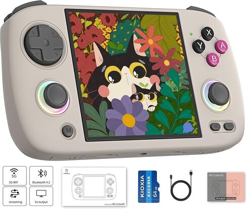 RG Cubexx Retro Handheld Game Console ، 3.95 بوصة IPS Screen Linux System مدمج في 64G TF Card Super in Kuwait