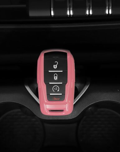 Key Fob Cover Key Case Shell Cover Holder Protector Fit for Dodge RAM 2018+, White in Kuwait