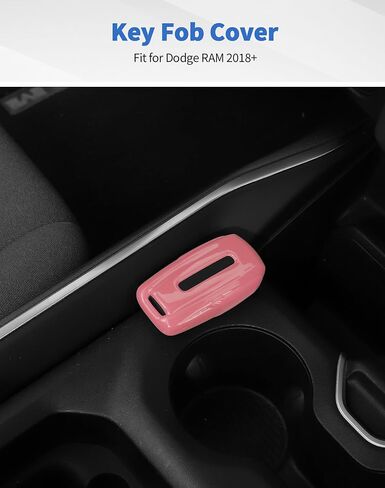 Key Fob Cover Key Case Shell Cover Holder Protector Fit for Dodge RAM 2018+, White in Kuwait