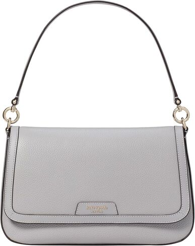 kate spade new york Hudson Pebbled Leather Flap Shoulder Bag, Pastry Pink in Saudi Arabia