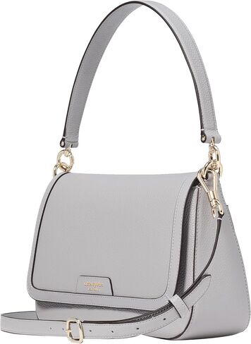 kate spade new york Hudson Pebbled Leather Flap Shoulder Bag, Pastry Pink in Saudi Arabia