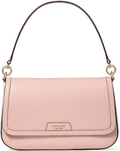 kate spade new york Hudson Pebbled Leather Flap Shoulder Bag, Pastry Pink in Kuwait