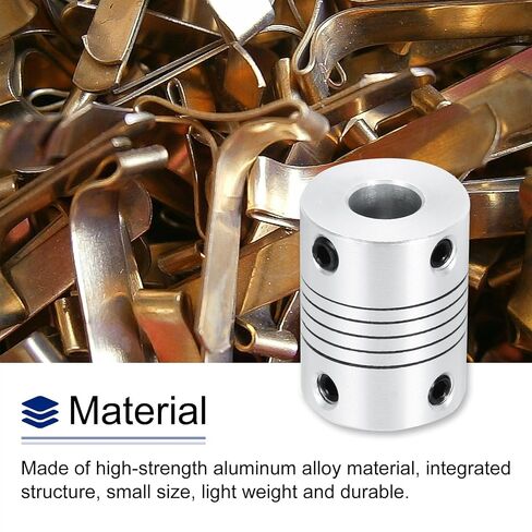 uxcell 1Pcs 3mm to 8mm Aluminum Alloy Shaft Coupling L25xD19 Flexible Coupler Beam Stepper Motor Joint Connector for 3D Printer CNC Machine DIY Encoders and Motors Shaft,Silver in Saudi Arabia