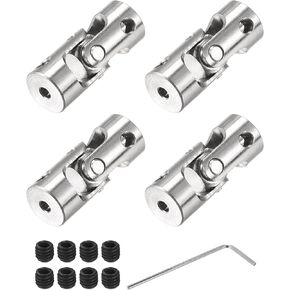 MECCANIXITY 2mm to 3mm Inner Dia Rotatable Universal Joint Shaft Coupling Motor Shaft Coupler L23 x D9 with Screws and Wrench for RC Model Pack of 4 in Kuwait