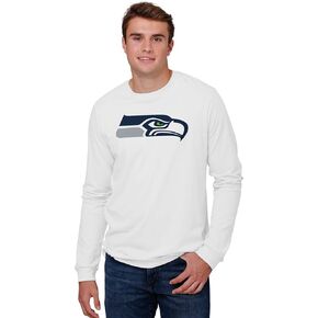 FOCO Men's NFL Team White Primary Logo Long Sleeve T-Shirt in Kuwait