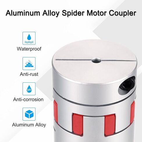 MECCANIXITY Aluminum 10mm to 19mm Flexible Spider Coupling L50mm x D40mm Coupler Jaw Spider Shaft Joint Connector for 3D Printers DIY CNC Router Milling Machine in Saudi Arabia