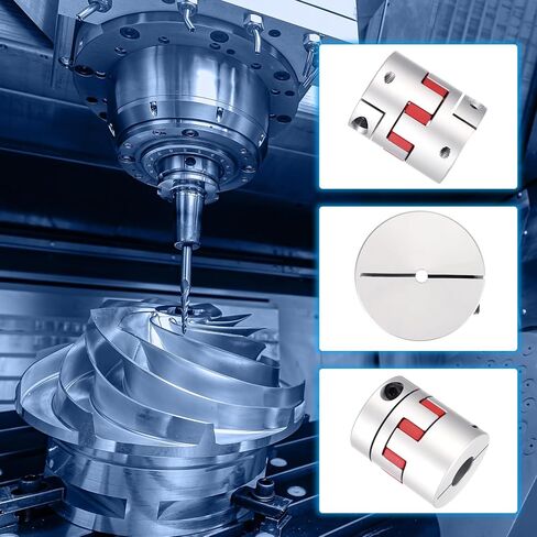MECCANIXITY Aluminum 10mm to 19mm Flexible Spider Coupling L50mm x D40mm Coupler Jaw Spider Shaft Joint Connector for 3D Printers DIY CNC Router Milling Machine in Saudi Arabia