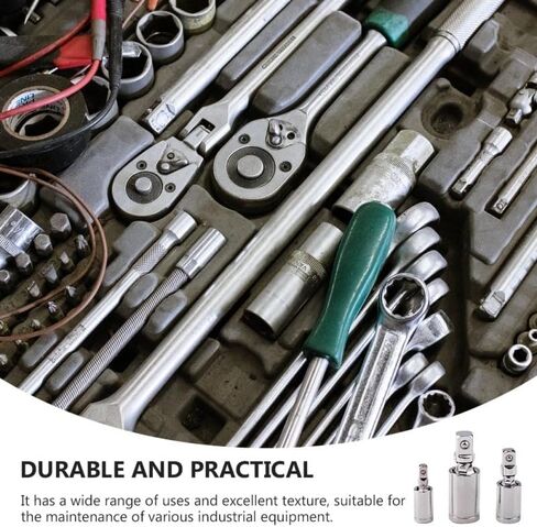 Artibetter 3pcs مجموعة محول المقبس المشترك العالمي - 1/2 ، 3/8 ، 1/4 بوصة مفاصل محرك دوارة لإصلاح السيارات والأدوات الميكانيكية in Saudi Arabia