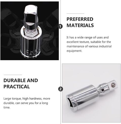 Artibetter 3pcs مجموعة محول المقبس المشترك العالمي - 1/2 ، 3/8 ، 1/4 بوصة مفاصل محرك دوارة لإصلاح السيارات والأدوات الميكانيكية in Saudi Arabia