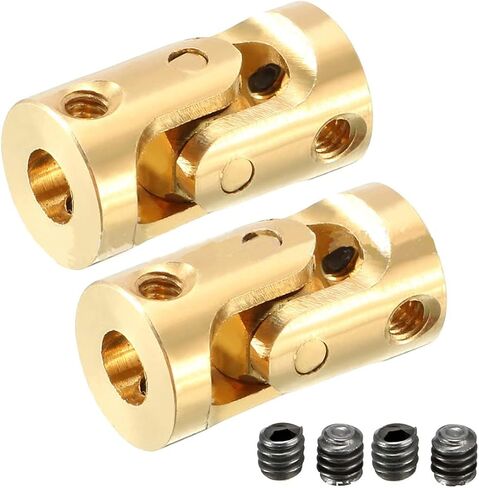 1pcs اقتران المحرك D7mm x L12.8mm اقتران مفصل عالمي النحاس 3 مم إلى 3 مم ، ويستخدم في مختلف السيارات والقوارب ، ومقرن موصل المحرك ثلاثي القسم in Kuwait