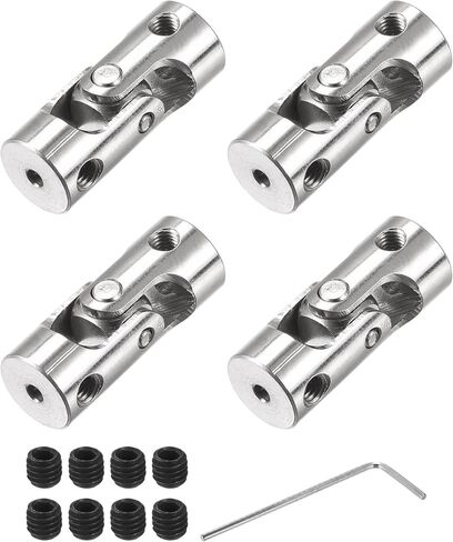 Meccanixity 2mm إلى 3mm dia inner diat roundable dointable incaft incaft jotpling motion ancler l23 x d9 with procks and wrench for rc model pack of 4 in Kuwait