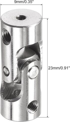 Meccanixity 2mm إلى 3mm dia inner diat roundable dointable incaft incaft jotpling motion ancler l23 x d9 with procks and wrench for rc model pack of 4 in Kuwait