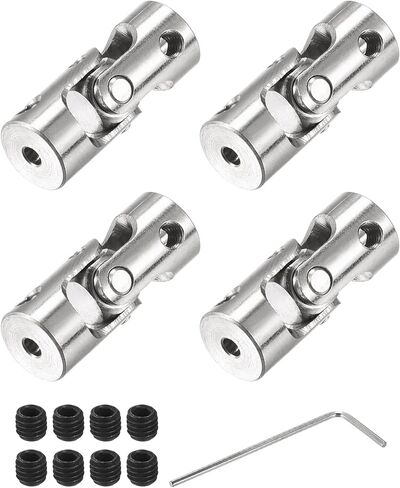 MECCANIXITY 2mm to 3mm Inner Dia Rotatable Universal Joint Shaft Coupling Motor Shaft Coupler L23 x D9 with Screws and Wrench for RC Model Pack of 4 in Kuwait
